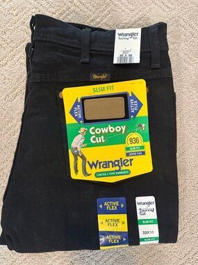 Wrangler Cowboy Cut Slim Fit active flex Jeans - Black 32x30